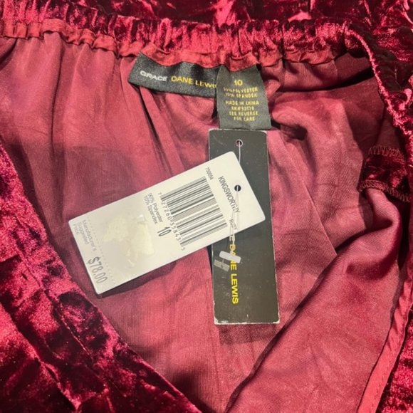 Grace Dane Lewis NWT Ruby Red Full Skirt Size 10 - Picture 8 of 8